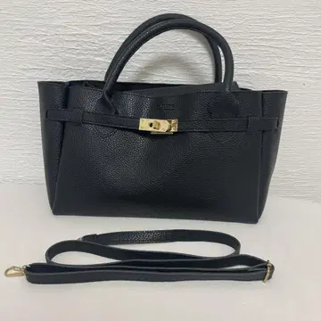 relume 가죽 백 블랙 핸드백