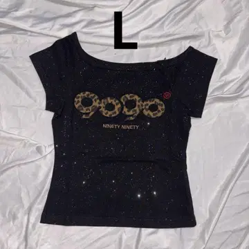 9090 girl OG 로고 오프 숄더 글리터