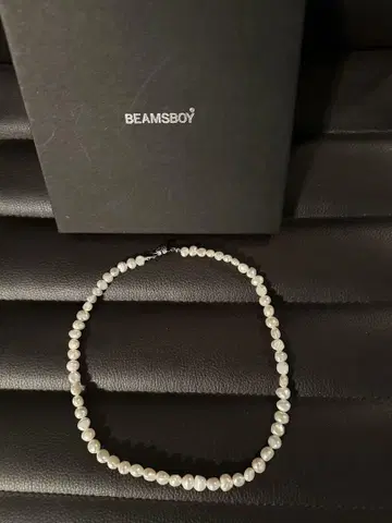[새상품급] BEAMS BOY 화이트 펄 목걸이