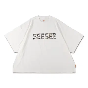 SEE SEE 슈퍼 빅 플랫 테크 티셔츠 화이트 XL
