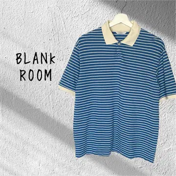 BLANK ROOM 보더 반팔 피케 셔츠 한국 패션