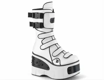 demonia 데모니아 통굽 부츠 화이트