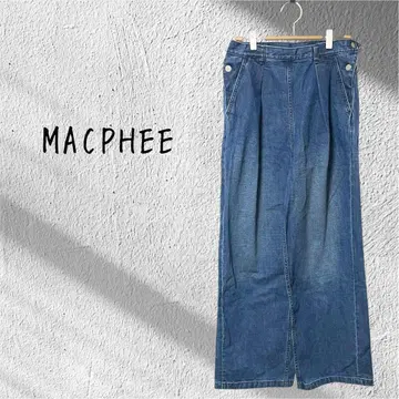 MACPHEE 맥피 데님 와이드 팬츠 블루 투모로우랜드