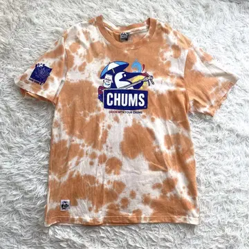 CHUMS 오리온 맥주 콜라보 티셔츠 타이다이 오렌지 L 참스