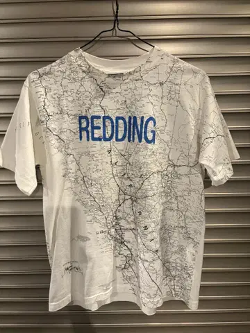 구제 의류 90s USA제 맵 지도 흑백 바 L 구제 의류 REDDING