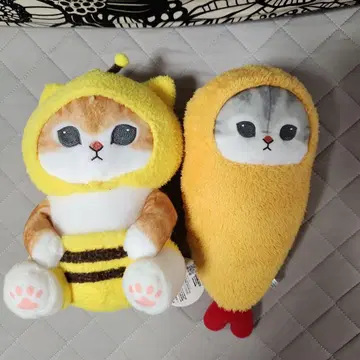 모프 샌드 봉제 인형 꿀벌 냥냥 새우 냥냥 약 30cm