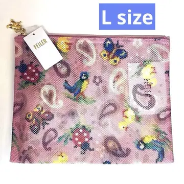 하이 페이즐리 메쉬 파우치 L HPY-257013