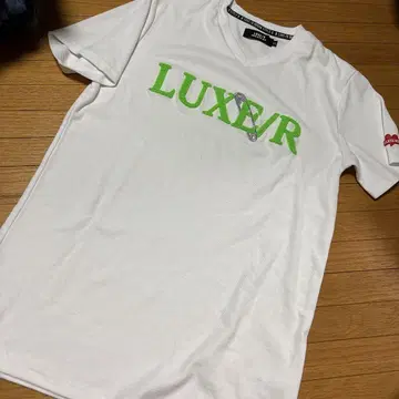 LUXE/R 자수 로고 화이트 티셔츠 XL
