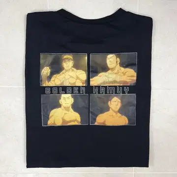 골든 카무이 돈키호테 반팔 티셔츠 키링 포함 블랙 LL