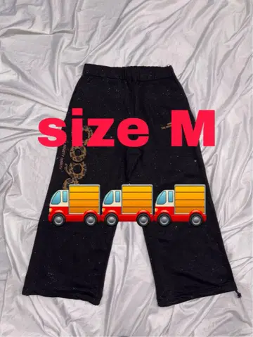 9090 girl OG 로고 글리터 스웨트 팬츠 M