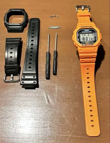 G-SHOCK(DW5600) 오렌지 벨트 교환 세트 [새상품] 재고 1개