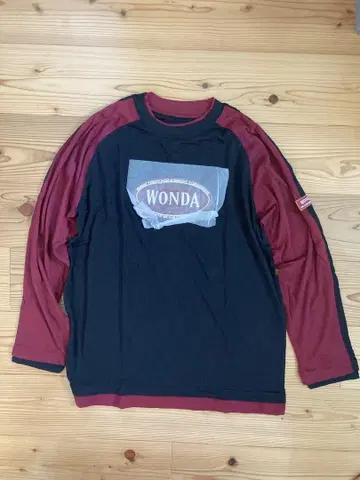 WONDA 롱 티셔츠 레드/블랙