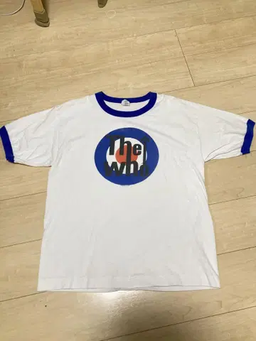the who 로고 링거 T 화이트/블루