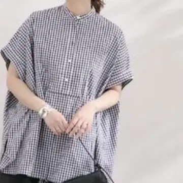 저널 스탠다드 프론트 부자무 하프 슬리브 셔츠 네이비