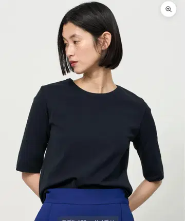 소주 5부 소매 니트 소 M 네이비