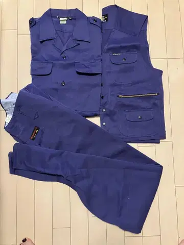 도라이치 3개 세트 베스트 겉옷 바지 초롱 롱 2530 보라색