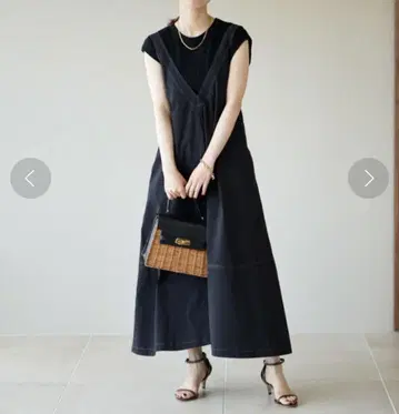 IENA 타슬란 V넥 디자인 원피스 36