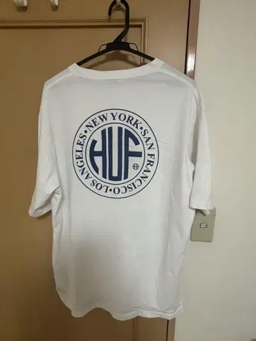 HUF 화이트 티셔츠 로고 프린트 L 사이즈 HUF
