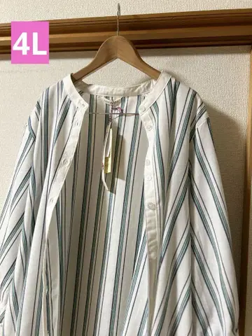 세탁해도 주름이 잘 생기지 않는 UV 차가운 스트라이프 셔츠 튜닉 4L