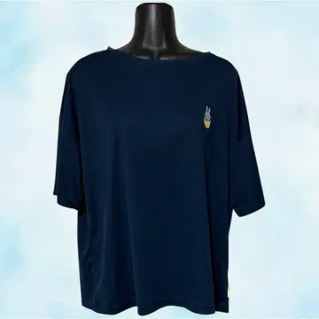 miffy 미피 티셔츠 네이비 여성용 반팔 메쉬 원단 자수