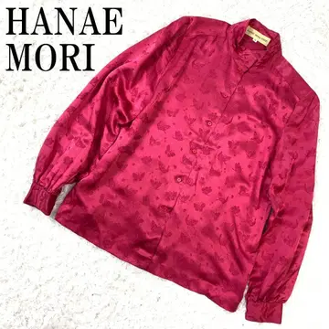 HANAE MORI 하나에모리 긴팔 블라우스 올 패턴 레드 9 B831
