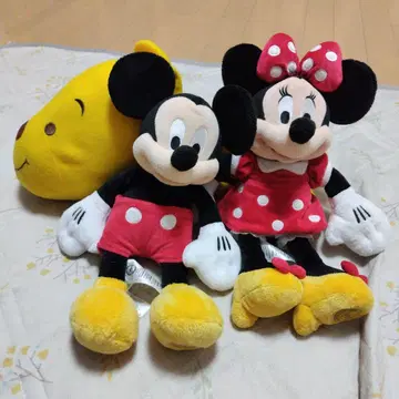 미키, 미니, 곰돌이 푸 봉제 인형 세트