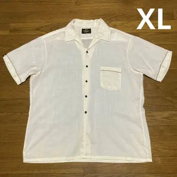 70s Pelaco 오픈 카라 셔츠 XL 아이보리 쿠바 셔츠
