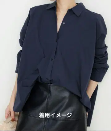 SLOBE IENA 오버사이즈 셔츠 네이비
