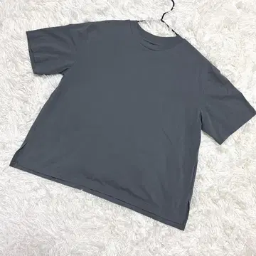 유니클로 에어리즘 코튼 T 심플 여름 빅 그레이 (XL)