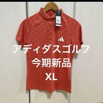 아디다스 골프 이번 시즌 신상품 XL 피케 셔츠 빨간색 반팔