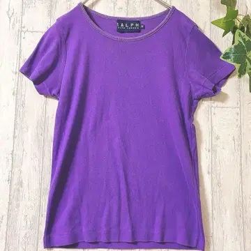 RALPH LAUREN 랄프 로렌 보라색 반팔 티셔츠 M 상당