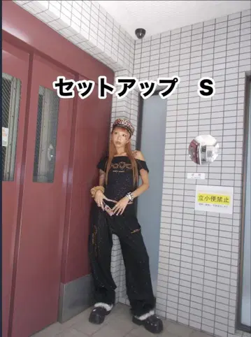9090 girl OG 로고 글리터 티 팬츠 S