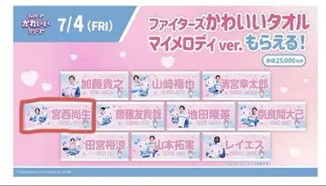 파이터즈 귀여운 시리즈 마이멜로디 타월 미야니시 나오