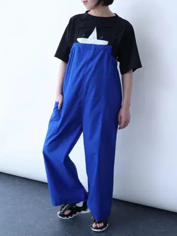 코튼 와이드 오버롤