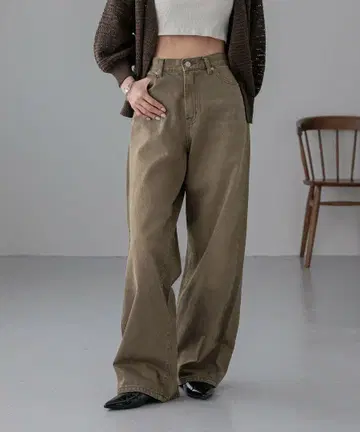 컬러 데님 팬츠 미사용 새상품 로리즈팜