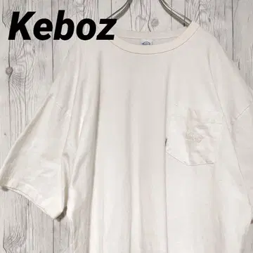 케보즈 Keboz 티셔츠 자수 로고 헤비 웨이트 화이트 화이트 XL 레어