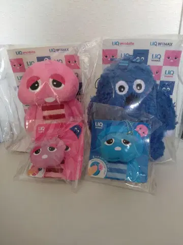 가챠핑 무크 UQ 모바일 마스코트 2개 세트 볼 체인 포함