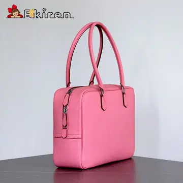 고베 EKIREN 이탈리아 천연 가죽 핸드백 토트 심플 핑크 중형