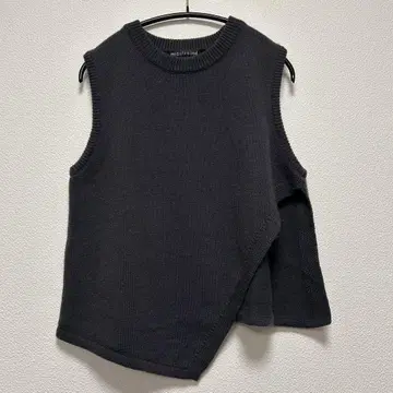 mizuiro ind 2022AW 비대칭 슬릿 베스트 그레이