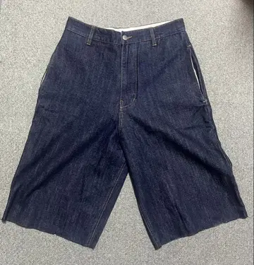 인디고 하프 데님 팬츠 조츠