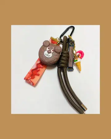 자라자라 키링 키링 백 참 브라운 곰 440