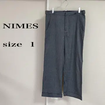 NIMES 데님 블루 슬랙스 사이즈 1 (S) 롤업