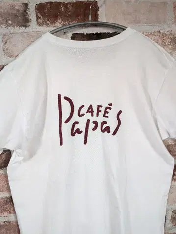 파파스 Papas cafe 티셔츠 화이트 S~M 피피케이케이