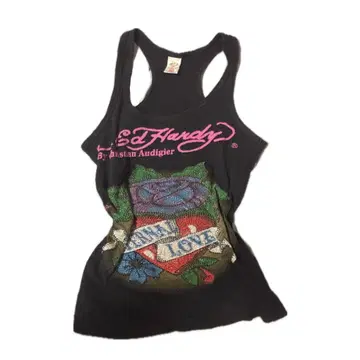 Ed Hardy 빈티지 갸루 헤이세이 탱크탑 큐빅