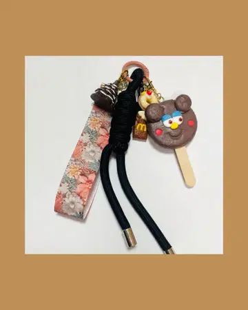 자라자라 키링 키링 백 참 블랙 곰 441