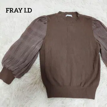 FRAY I.D 프레이 아이디 스파크 쉬폰 슬리브 니트 모카
