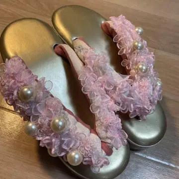 펄 장식 핑크 조리