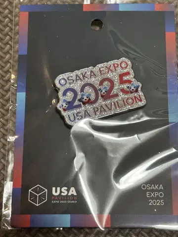 오사카 간사이 엑스포 미국 파빌리온 EXPO 2025 USA 핀 배지