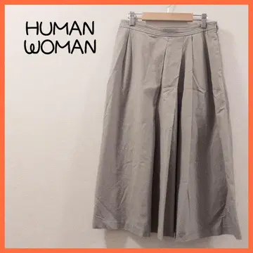 HUMAN WOMAN 웨더 코튼 비대칭 턱 스커트 M