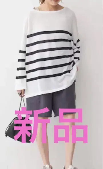 Spick & Span 보트넥 시어 루즈 니트